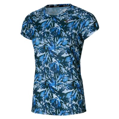 Camisa Mizuno Two Loop 88 Tee Printed Mujer - Azules - Chile M165VZKDAL